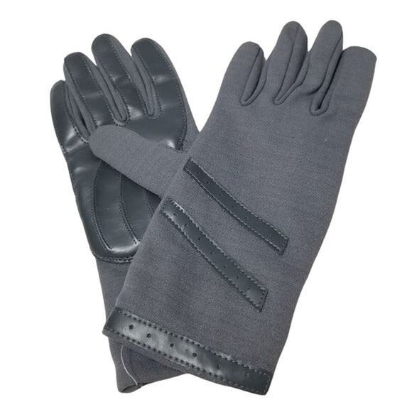 1990s Gray Riding Stretchable Gloves Vinyl One Size Fits All [Vintage] - Picture 1 of 5